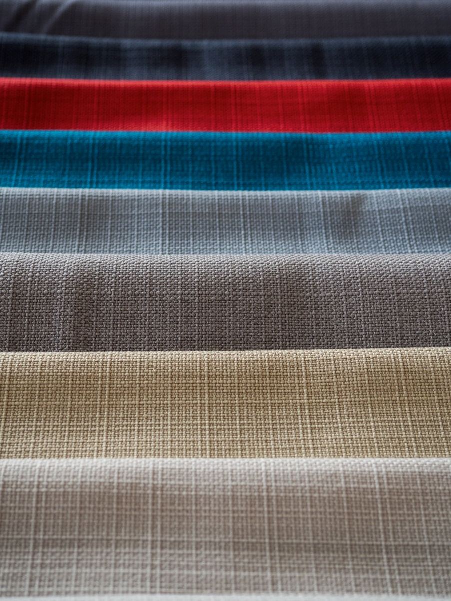 Shade sail material and fabric detail